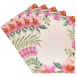 Discount Floral Thank You Note Cards - Pack of 10 Invitations|Wedding Party
