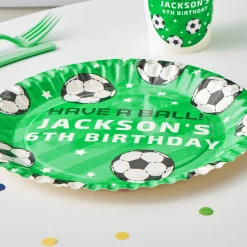 Sale Football Personalised Party Plate Tableware|Birthday Party