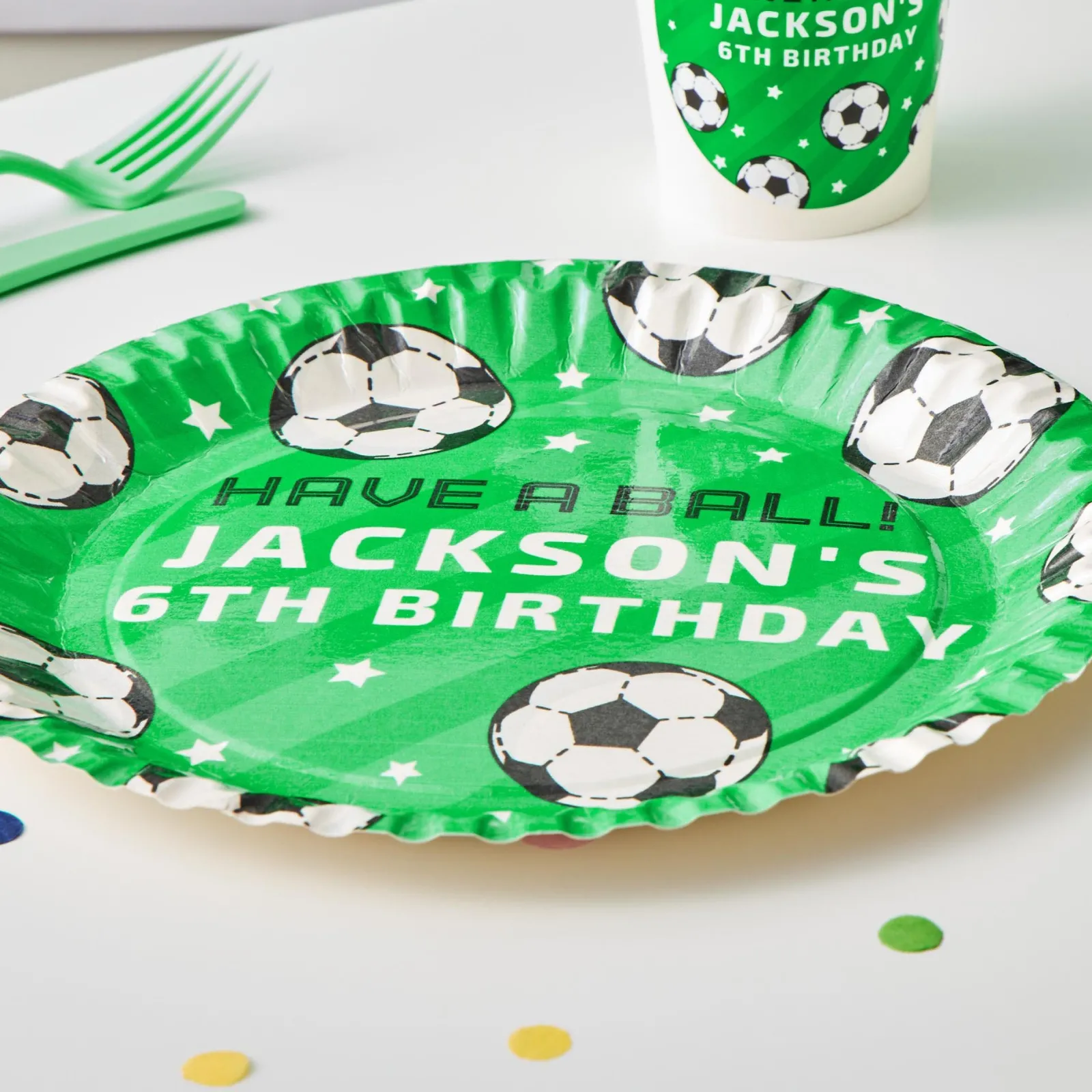 Sale Football Personalised Party Plate Tableware|Birthday Party