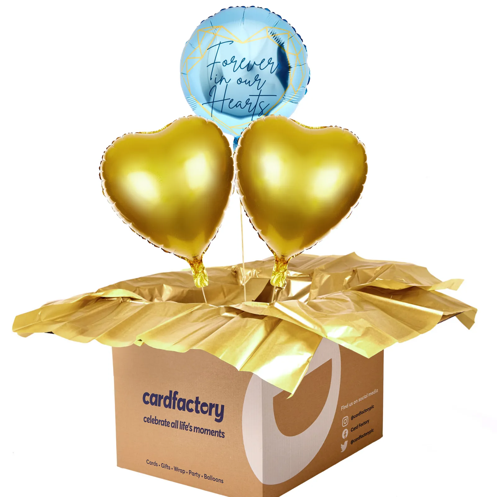 Card Factory Forever In Our Hearts Balloon Bouquet - DELIVERED INFLATED!