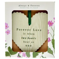 Card Factory Forever Love Wooden Heart Plaque