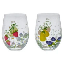 Card Factory Fruit Fayre Set Of 2 Glasses
