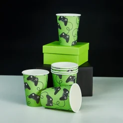 Outlet Game Controller Paper Cups - Pack of 8 Tableware|Birthday Party