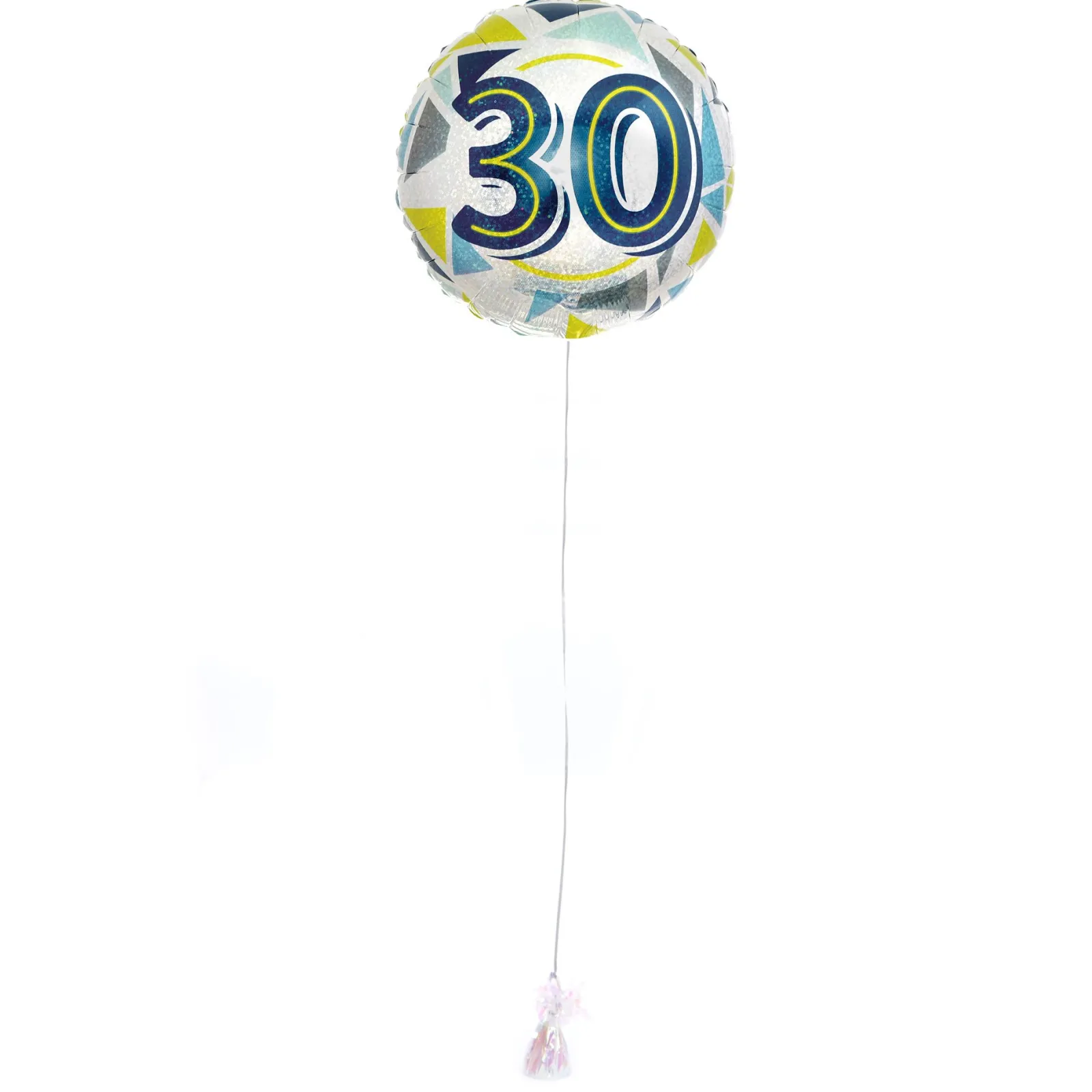 Clearance Geometric Blue & Yellow 30th Birthday Balloon & Lindt Chocolates - FREE GIFT CARD! 30Th Birthday|Balloons For Him