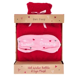 Card Factory Get Cosy Hot Water Bottle & Eye Mask Gift Set