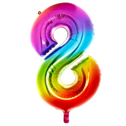 Hot Giant Rainbow Number 8 Foil Helium Balloon Kids Balloons For Kids|Balloons For Him