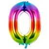 Sale Giant Rainbow Number 0 Foil Helium Balloon Kids Balloons For Kids|Balloons For Him