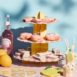 Clearance Gingham 3 Tier Cake Stand Tableware|Baby Shower Party