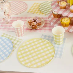 Hot Gingham Paper Napkins - Pack of 16 Tableware|Gender Reveal Party
