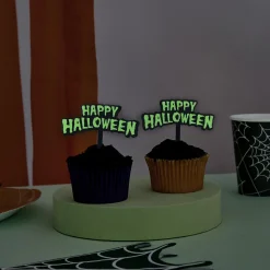 Card Factory Glow In The Dark Happy Halloween Food Picks - Pack of 12