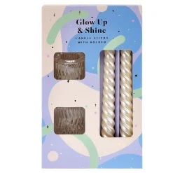 Sale Glow Up & Shine Candle Sticks With Holders - Set of 2 Scented Candles|Christmas Gifts