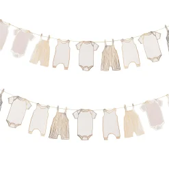 Clearance Gold Babygrow Card Garland 2.5m Banners & Bunting|Baby Shower Party