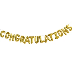 Card Factory Gold Congratulations Foil Balloon Garland