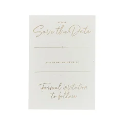 Card Factory Gold Foiled C7 Wedding Save The Dates - Pack of 20
