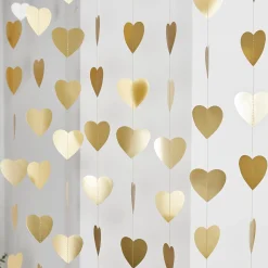 Card Factory Gold Heart Backdrop