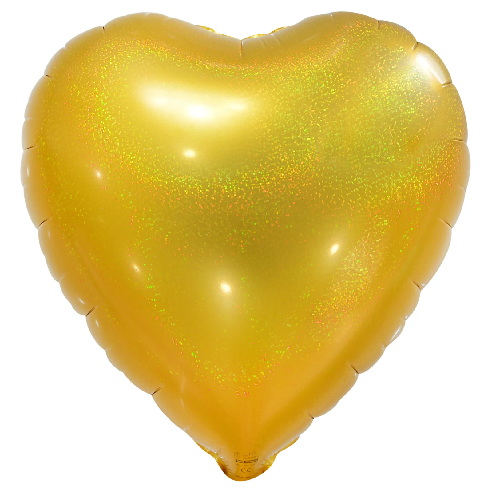 Kids Card Factory Gold Holographic Foil Heart Balloon