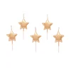 Sale Gold Metallic Star Cake Candles - Pack of 5 Cake Candles|Birthday Party