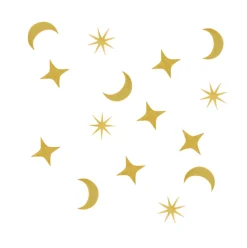 Hot Gold Moon & Stars Table Scatter 10g Halloween Party