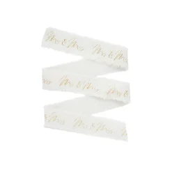 Hot Gold Mr & Mrs Ribbon 5m Invitations|Wedding Party