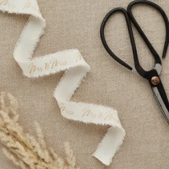 Hot Gold Mr & Mrs Ribbon 5m Invitations|Wedding Party