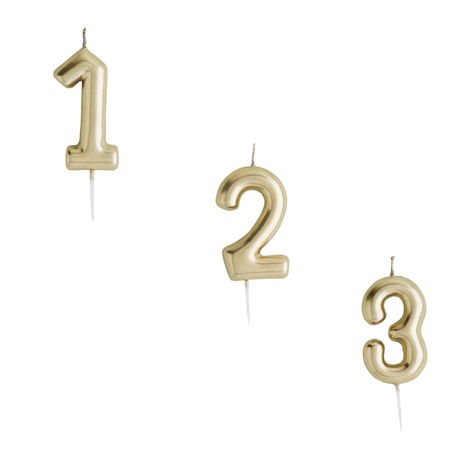 Online Gold Number Cake Candle (0-9) Cake Candles|Birthday Party