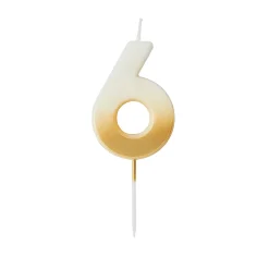 Outlet Gold Ombre Number Cake Candle (0-9) Birthday Party|Cake Candles