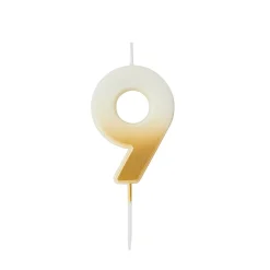 Outlet Gold Ombre Number Cake Candle (0-9) Birthday Party|Cake Candles