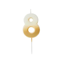 Outlet Gold Ombre Number Cake Candle (0-9) Birthday Party|Cake Candles