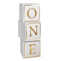 Hot Gold One Jumbo Blocks 1St Birthday|Birthday Party