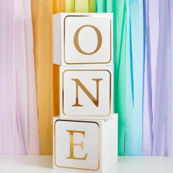 Hot Gold One Jumbo Blocks 1St Birthday|Birthday Party