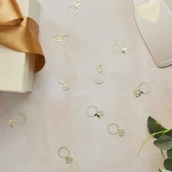 Card Factory Gold Ring Table Scatter