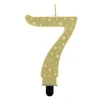 Card Factory Gold Starry Number 7 Cake Candle