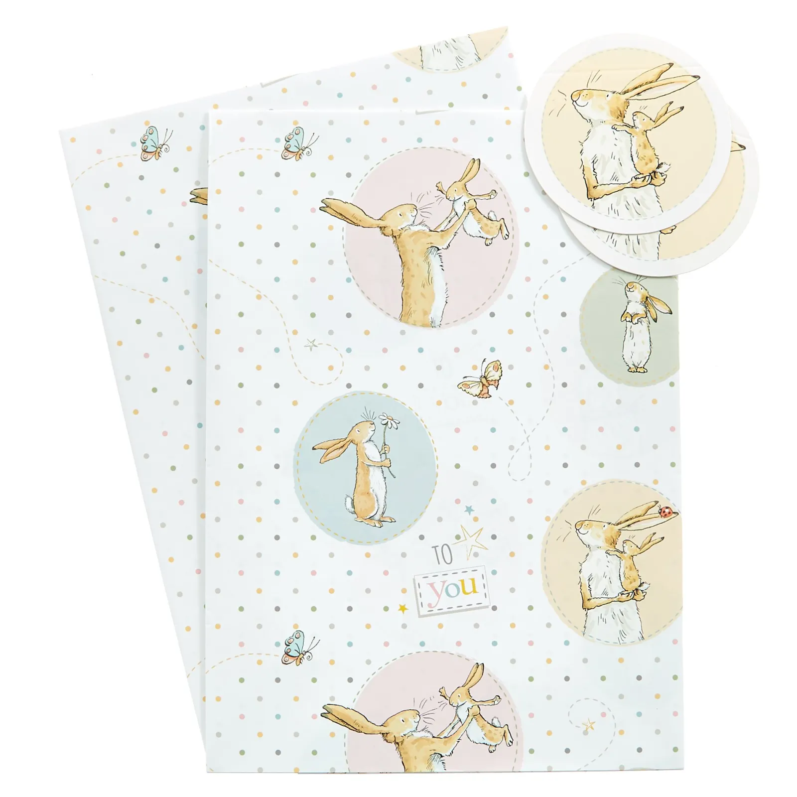 Guess How Much I Love You Wrapping Paper & Gift Tags - Pack Of 2 Kids Gift Wrap For Babies|Gift Wrap For Kids