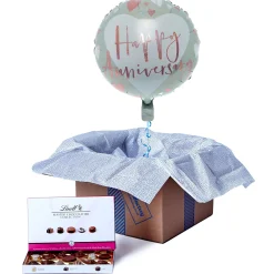 Card Factory Happy Anniversary Balloon & Lindt Chocolate Box