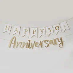 Happy Anniversary Customisable Card Banner Banners & Bunting|Anniversary Party
