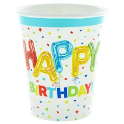 Card Factory Happy Birthday Balloons Party Tableware & Decorations Bundle - 8 Guests