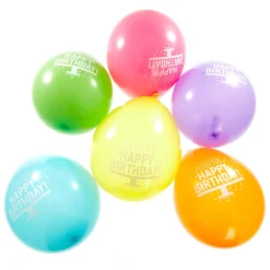 Card Factory Happy Birthday Balloons Party Tableware & Decorations Bundle - 8 Guests