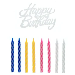 Sale Happy Birthday Jumbo Candles Set - 24 Candles & 13 Holders Cake Candles|Birthday Party