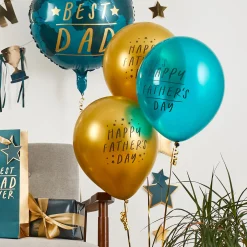 Card Factory Happy Fathers Day 12-Inch Latex Balloons - Pack of 5