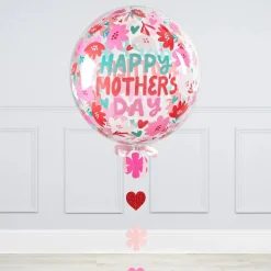 Card Factory Happy Mothers Day Floral Inflated Bubble Balloon