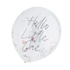 Card Factory Hello Little One Confetti 12-Inch Latex Balloons - Pack of 5