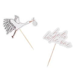 Card Factory Hello Little One Food Picks - Pack of 6