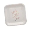 New Hello Little One Paper Plates - Pack of 8 Tableware|Gender Reveal Party