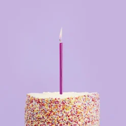 Card Factory Hot Pink Skinny Cake Candles - Pack of 12