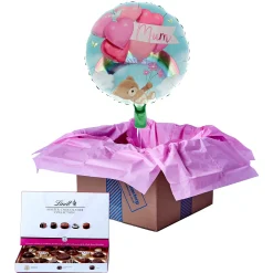 Sale Hugs Bear Mum Balloon & Lindt Chocolates - FREE GIFT CARD! Gifts For Her