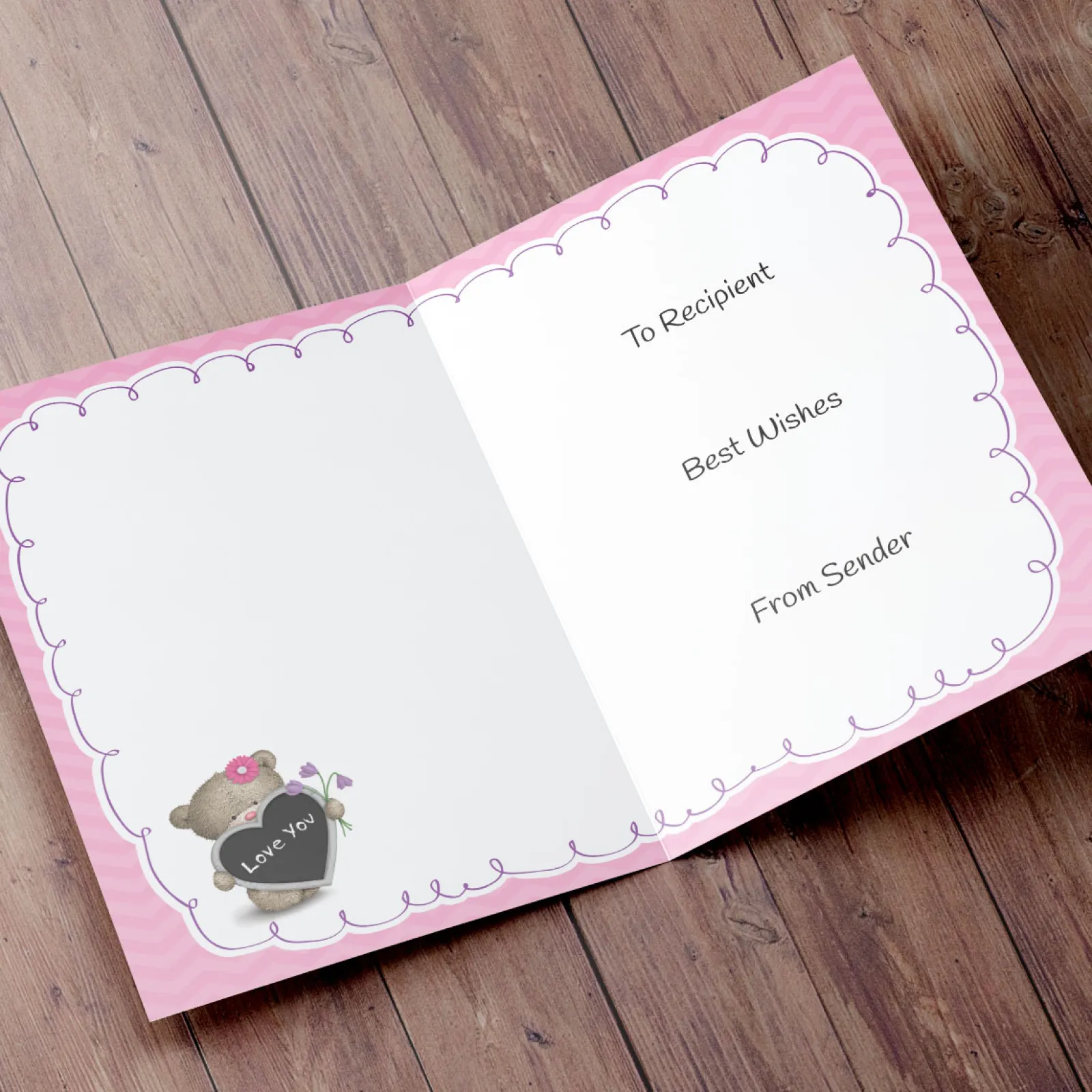 Kids Card Factory Hugs Bear Photo Card - You're The Best