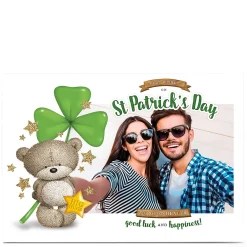 Outlet Hugs Photo Upload St Patrick's Day Card - Stars & Clover Photo