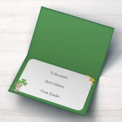 Outlet Hugs Photo Upload St Patrick's Day Card - Stars & Clover Photo