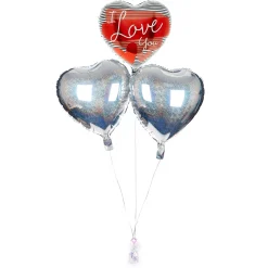 Hot I Love You Heart Balloon Bouquet - DELIVERED INFLATED! Anniversary Party|Balloons For Him