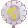 Kids Card Factory 18-Inch Age 3 Flower Foil Helium Balloon
